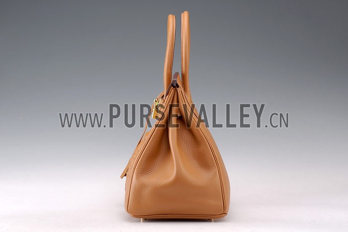 Hermes Birkin Horse Embossed Gold Hardware Tote Tan