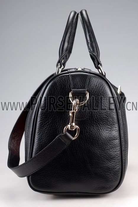 Gucci Vintage Web Medium Boston Black Bag