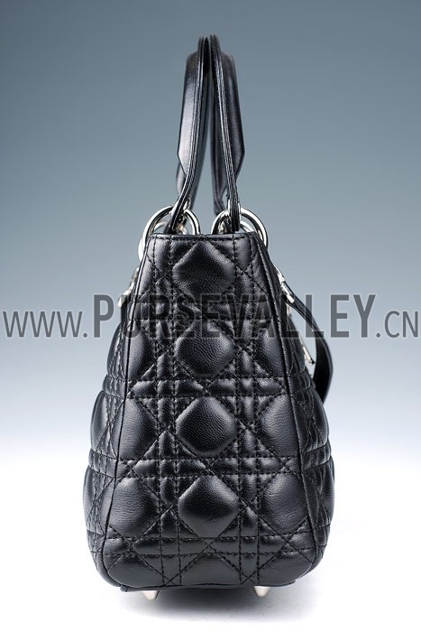 Dior Small Lady Cannage Bag Black