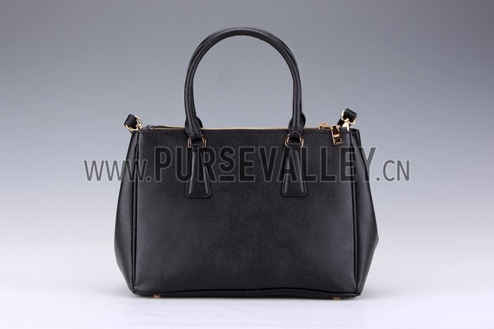 Prada Medium Saffiano Lux Top Handle Black