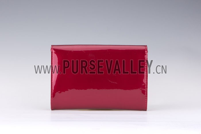 Louis Vuitton Monogram Vernis Neo Sobe Clutch Louise Red