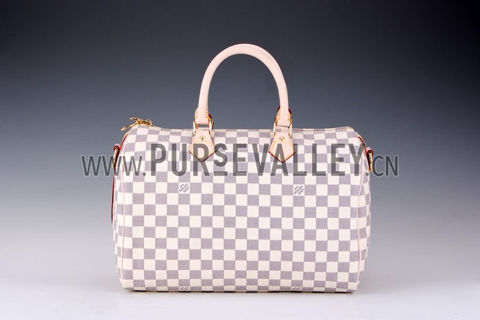 Louis Vuitton Damier Azur Speedy 35 with Shoulder Strap