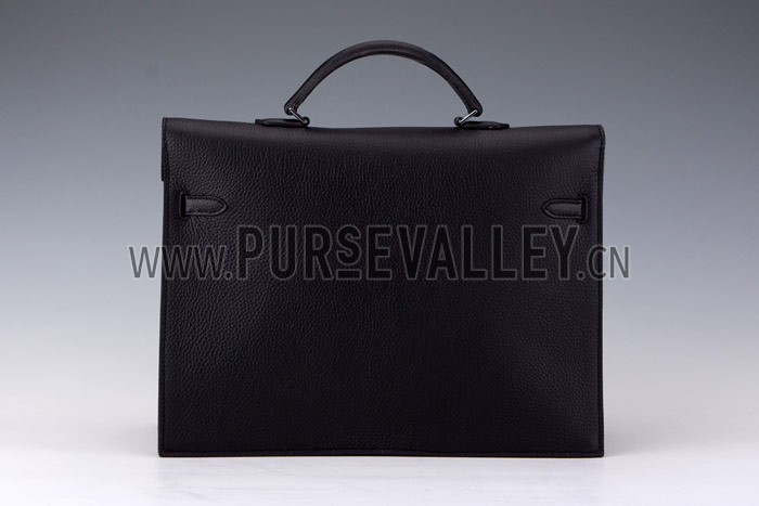 Hermes Kelly Briefcase Black