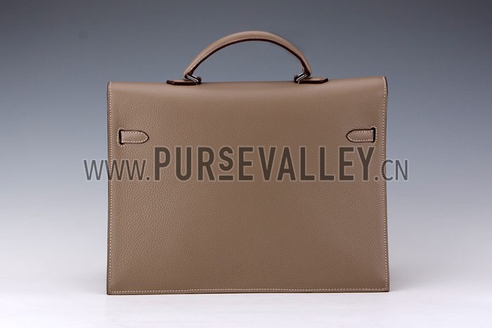 Hermes Kelly Briefcase Grey