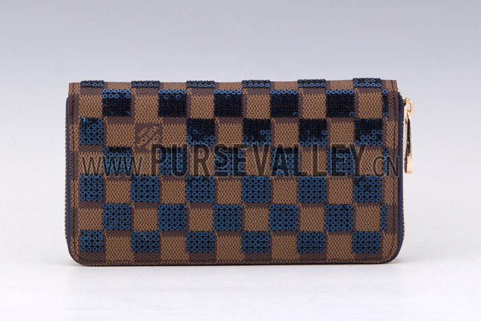 Louis Vuitton Damier Paillettes Wallet Blue