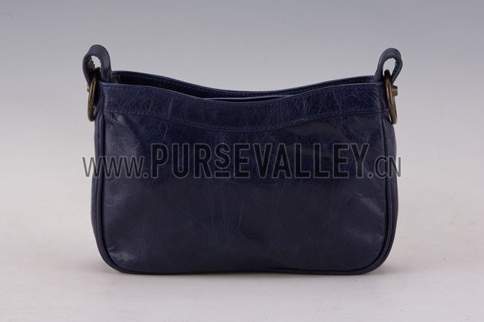 Balenciaga Giant Gold Hip Purse Dark Blue
