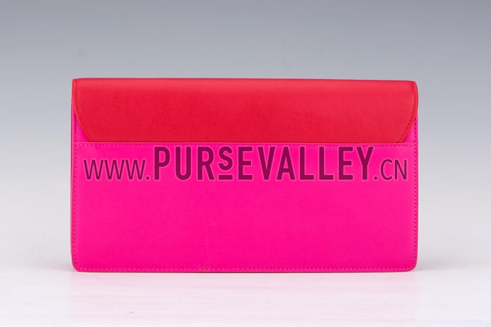 Saint Laurent Clutch Red and Neon Pink
