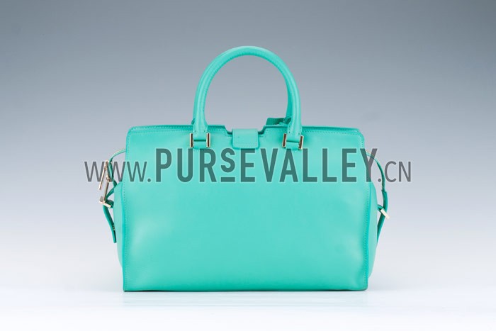 YSL Cabas Small Leather Shopper Azure