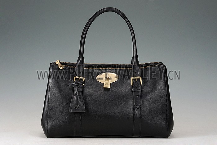 Mulberry Bayswater Double Zip Tote Black 607705