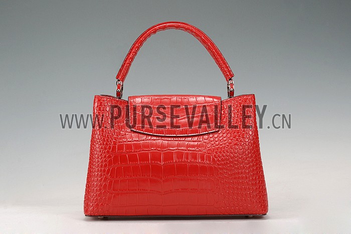 Louis Vuitton Capuciness Crocodile Leather Red MM 607549