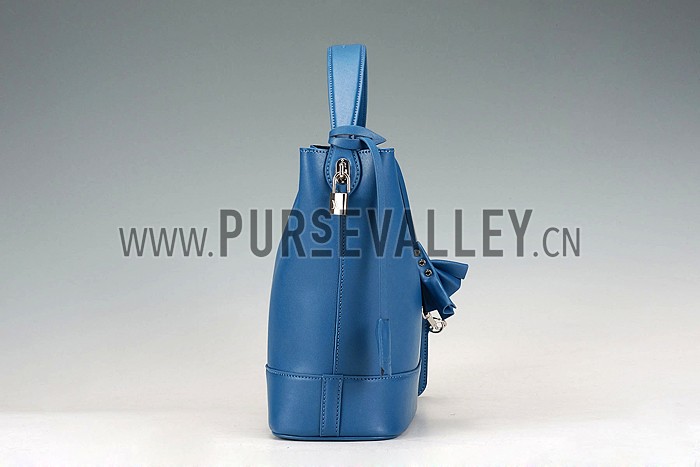 Louis Vuitton New Noe Cuir Nuance Blue Drawstring Bag 607551
