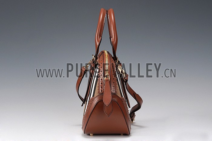 Burberry Blaze Haymarket Satchel Tan 607793