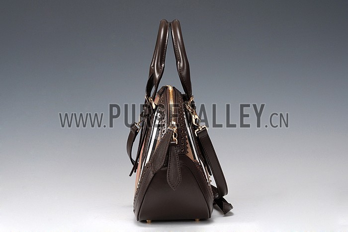 Burberry Blaze Haymarket Satchel Brown 607794