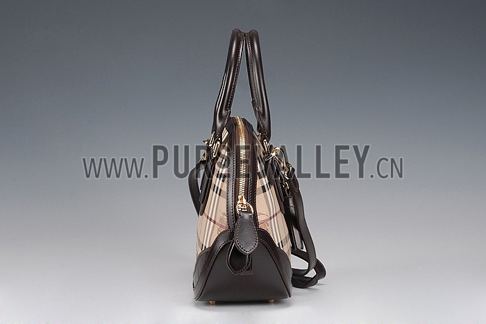 Burberry Large Tassel Bowler Bag Brown 607828
