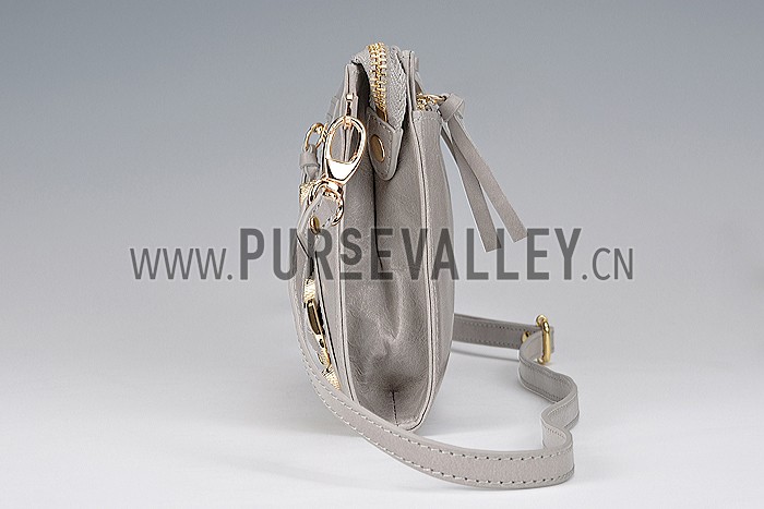 Balenciaga Clutch Argent Silver With Gold Hardware 607833