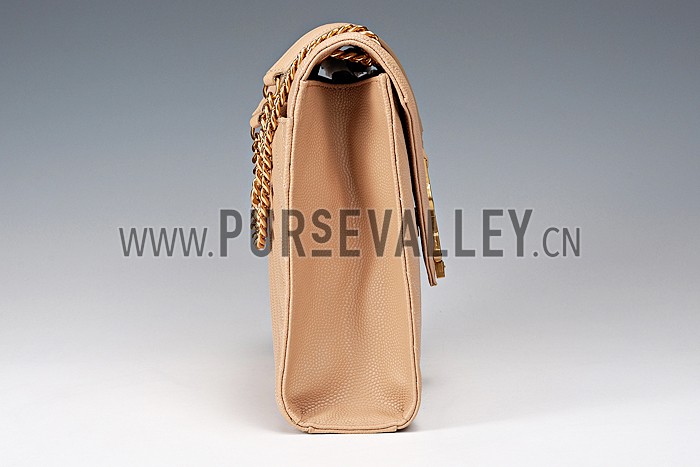 Saint Laurent Classic Monogram Satchel Beige 607881