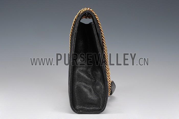 Saint Laurent Classic Monogram Satchel Black 607882