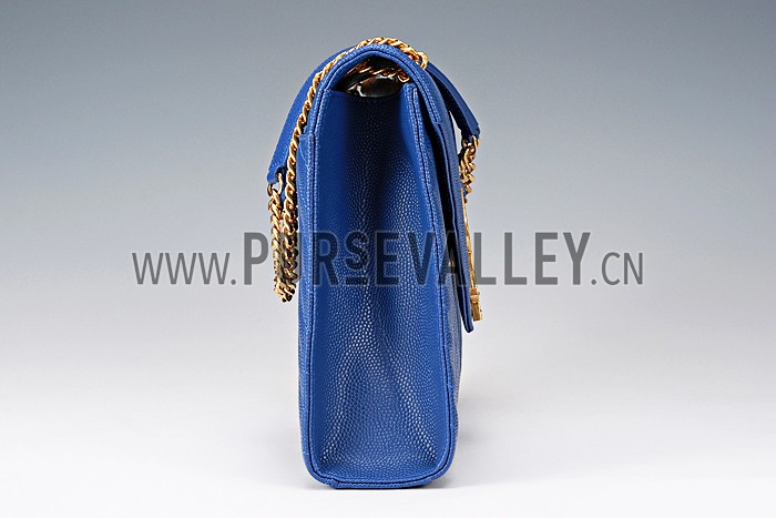 Saint Laurent Classic Monogram Satchel Rolay Blue 607883