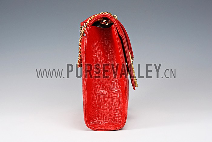Saint Laurent Classic Monogram Satchel Red 607884