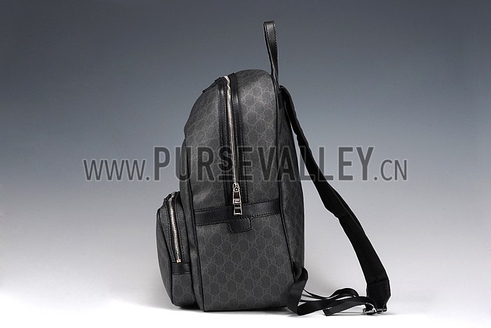 Gucci GG Canvas Backpack Black/Grey 607932
