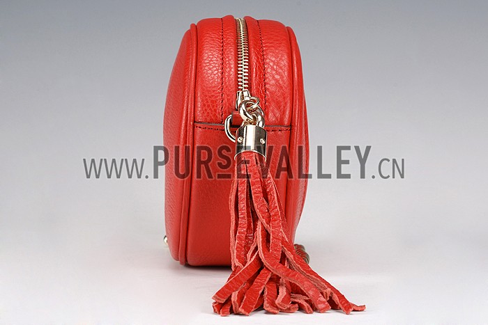 Gucci Soho Leather Mini Chain Bag Red 607946