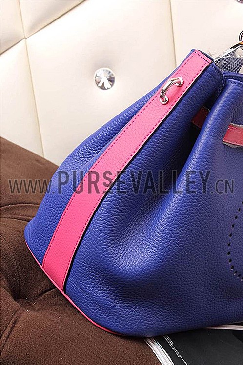 Hermes So Kelly Blue Electric And Pink 607972