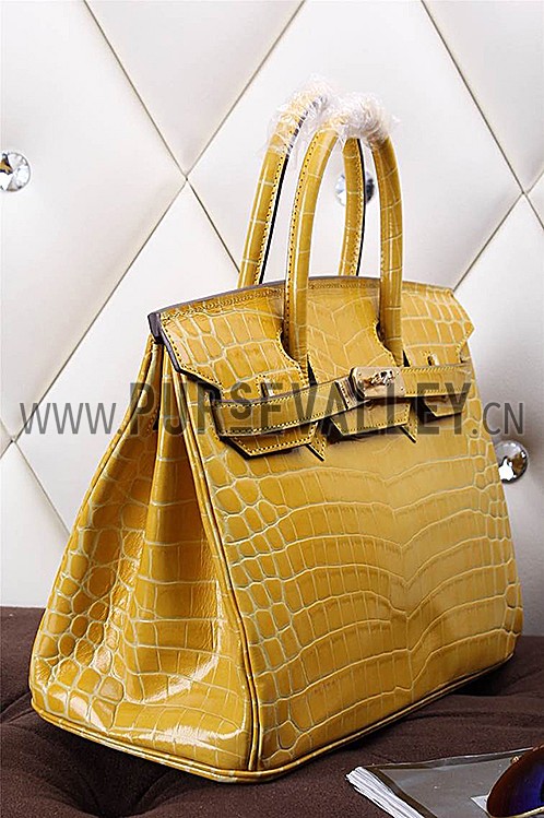 Hermes Birkin 35 Crocodile Yellow 608065