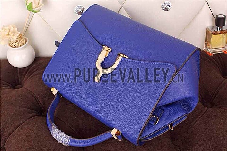 Hermes Stirrup Shoulder Bag Blue Electric 608093
