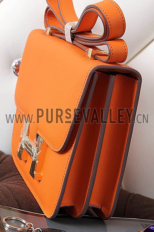 Hermes Constance Orange With Gold Hardware 608111