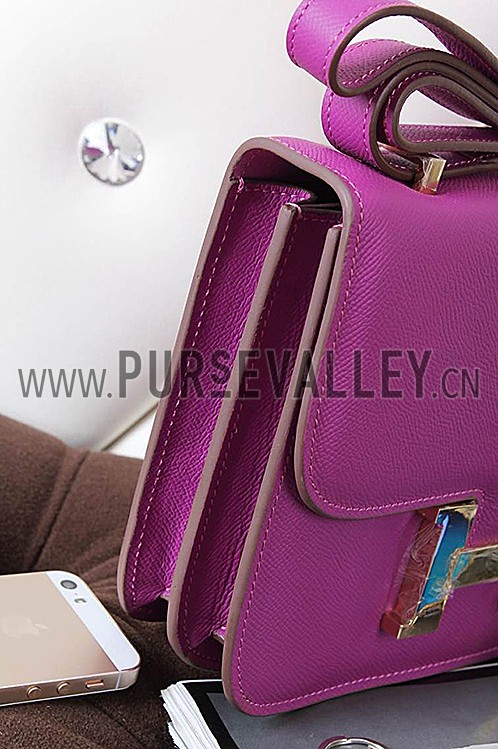 Hermes Constance Cyclamen With Gold Hardware 608113