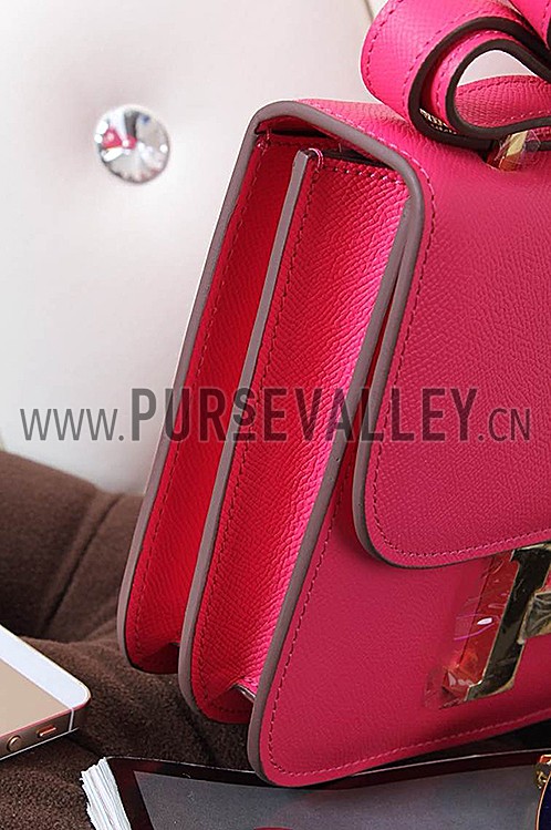 Hermes Constance Rose Tyrien With Gold Hardware 608115