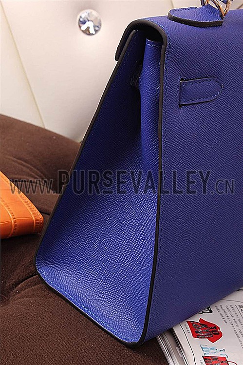 Hermes Kelly 32 Blue Electric 608179