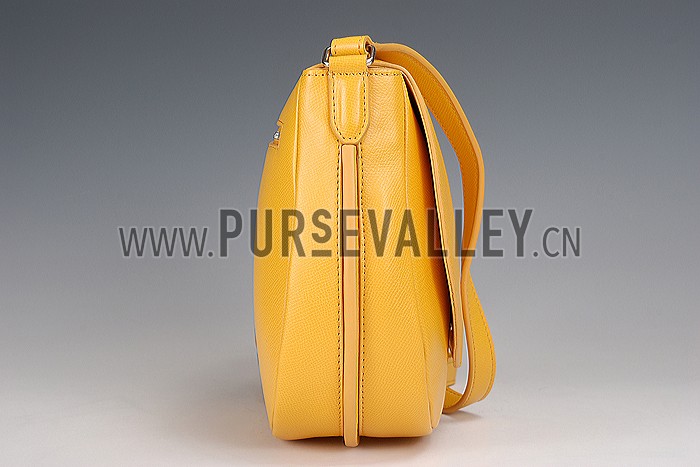 Celine Trotteur Bag Soft Leather Yellow 608236