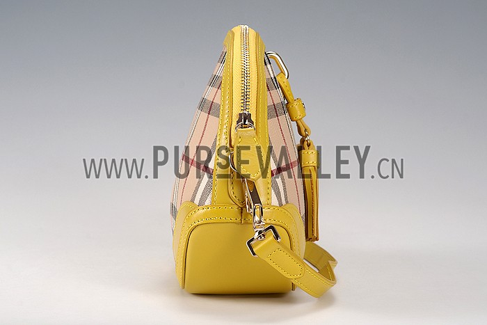 Burberry Tassel Tote Bag Yellow Barley 608261