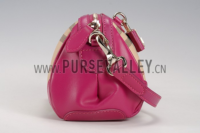 Burberry Haymarket Check Crossbody Bag Elderberry 608264