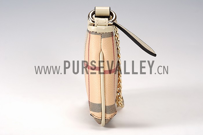 Burberry Haymarket Check Wristlet White 608285