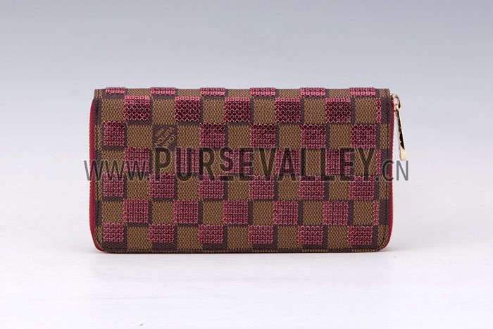 Louis Vuitton Damier Paillettes Wallet Red