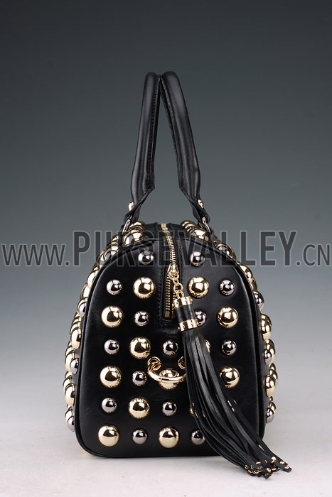 Gucci Babouska Studded Boston Bag Black