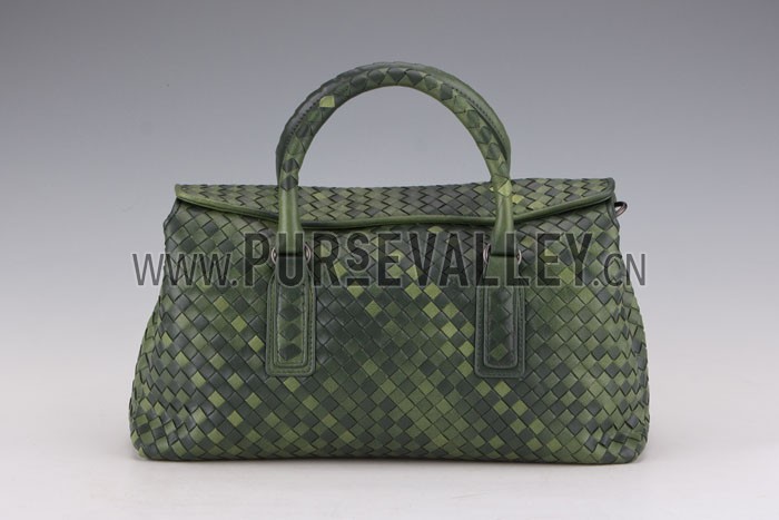 Bottega Veneta Intrecciato Duffel Bag Dark Green
