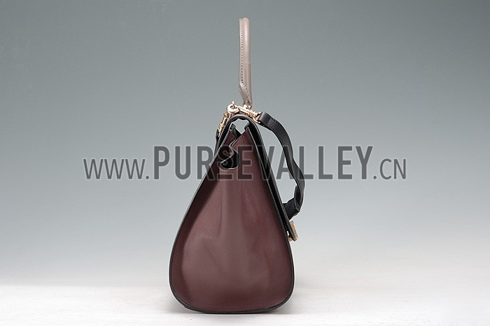 Celine Trapeze Burgundy Bag 607306