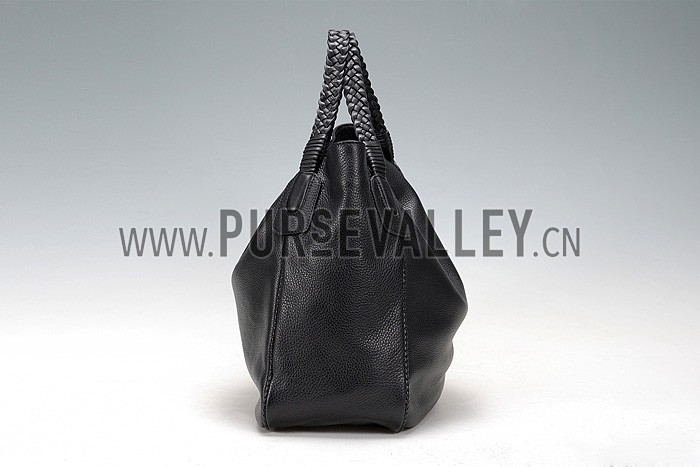 Gucci Hip Bamboo Leather Tote Black 607331