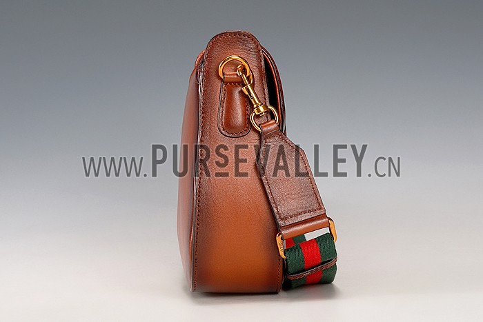 Gucci Lady Web Medium Shoulder Bag Brown