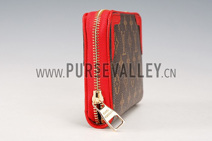 Louis Vuitton Zippy Wallet Retiro Wallet Red
