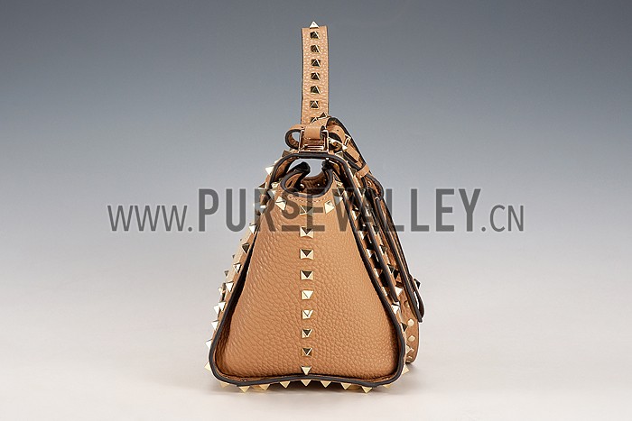 Valentino RockStud Shoulder Tan Bag