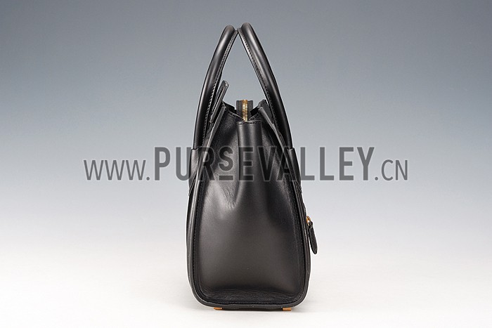 Celine Micro Luggage Black Leather/Suede Leather