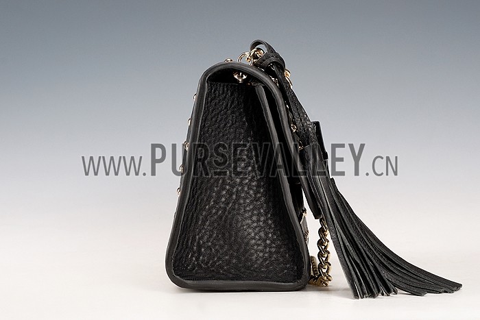 Gucci Miss Bamboo Studded Bag Black