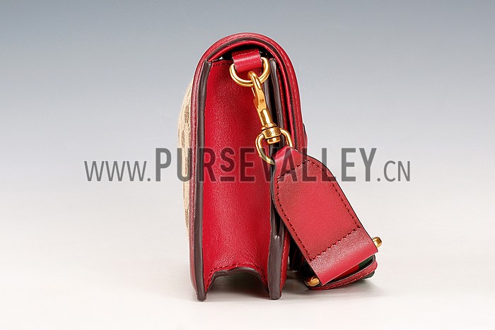 Gucci Lady Web GG Small Canvas Square Bag Red