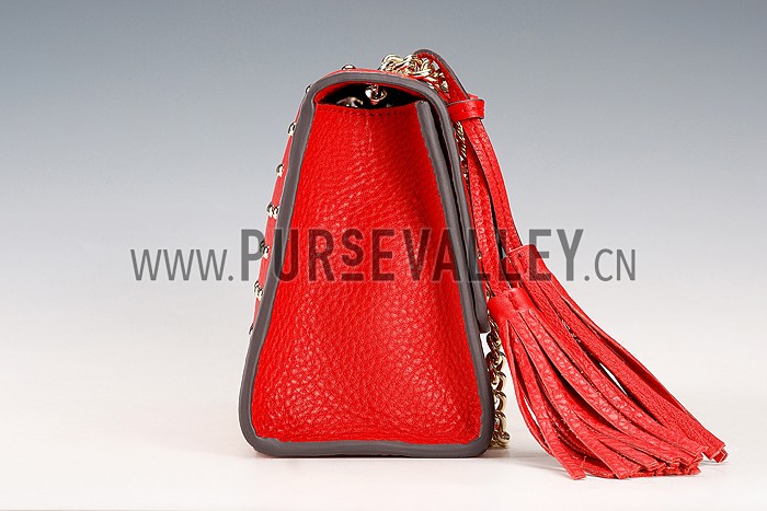 Gucci Miss Bamboo Studded Bag Red