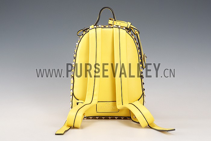 Valentino RockStud Yellow Backpack