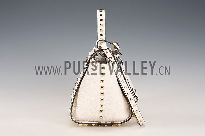 Valentino RockStud Shoulder White Bag